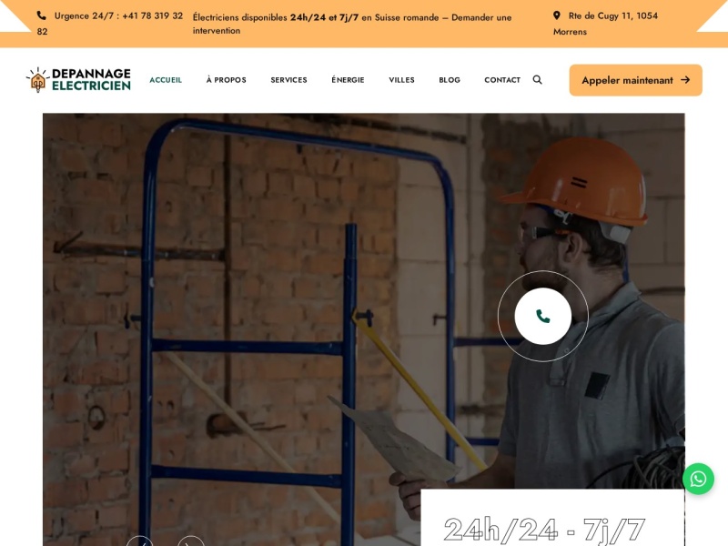 Aperçu du site Dépannage Électricien